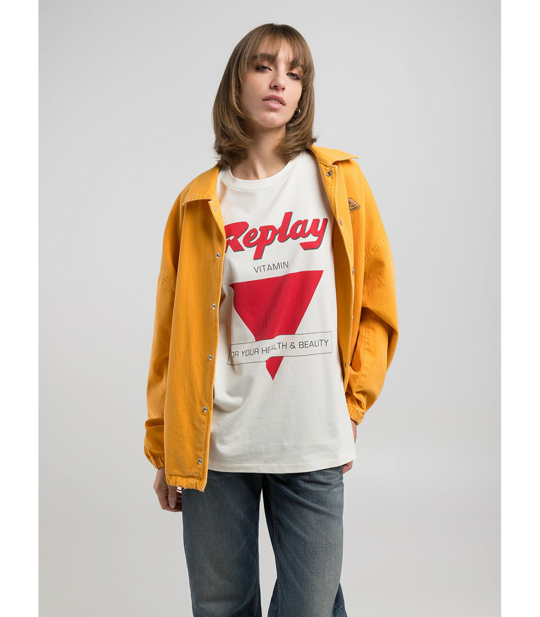 ボーイフィットベーシックジャージープリントTシャツ 詳細画像 バターホワイト 5